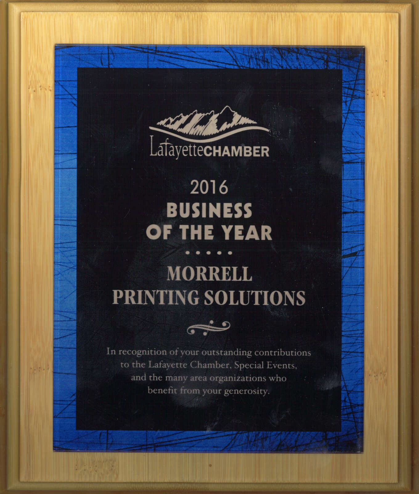 2016 business of the year award